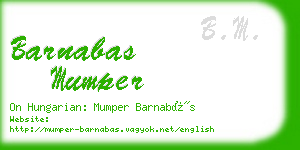 barnabas mumper business card